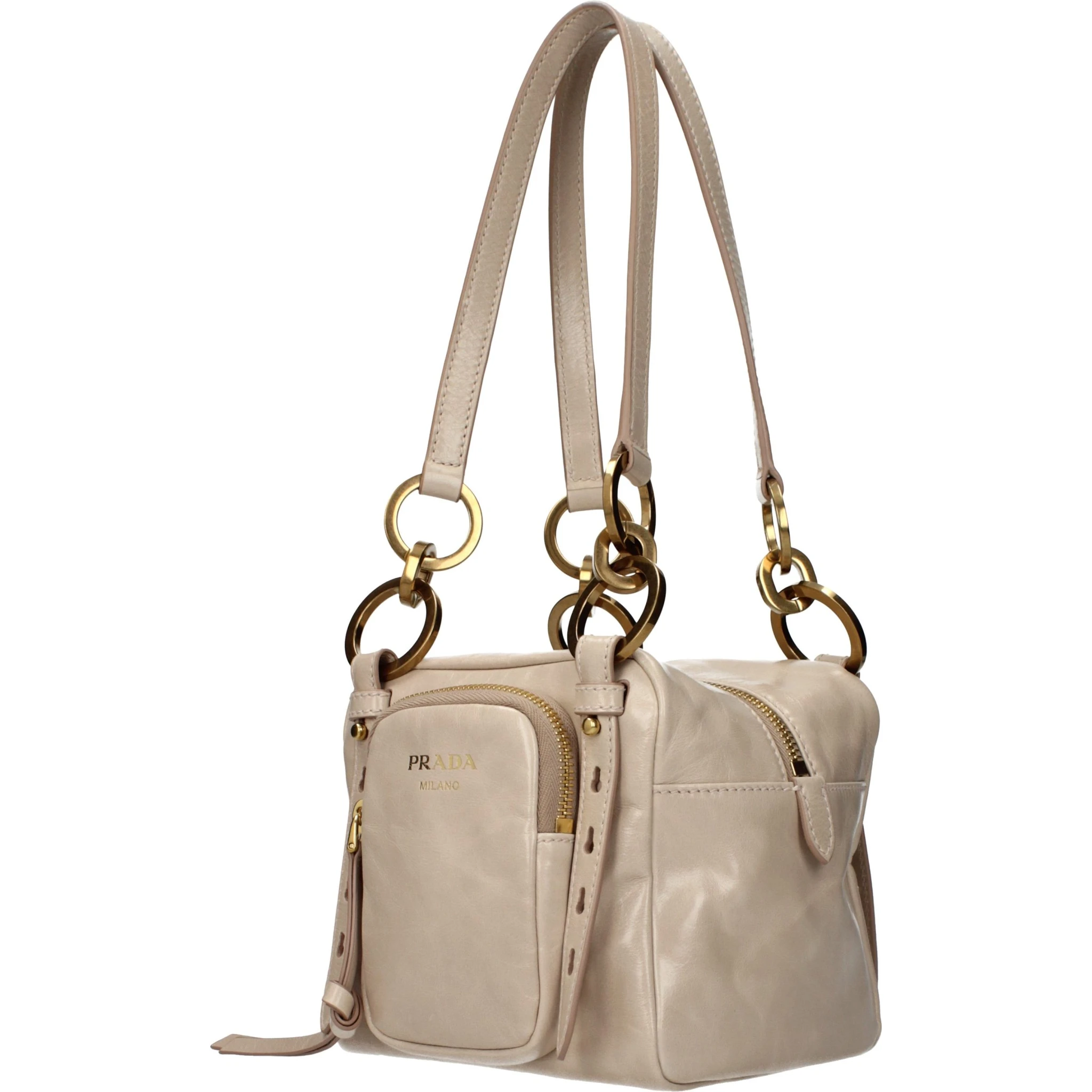 Pink Leather Shoulder Bag