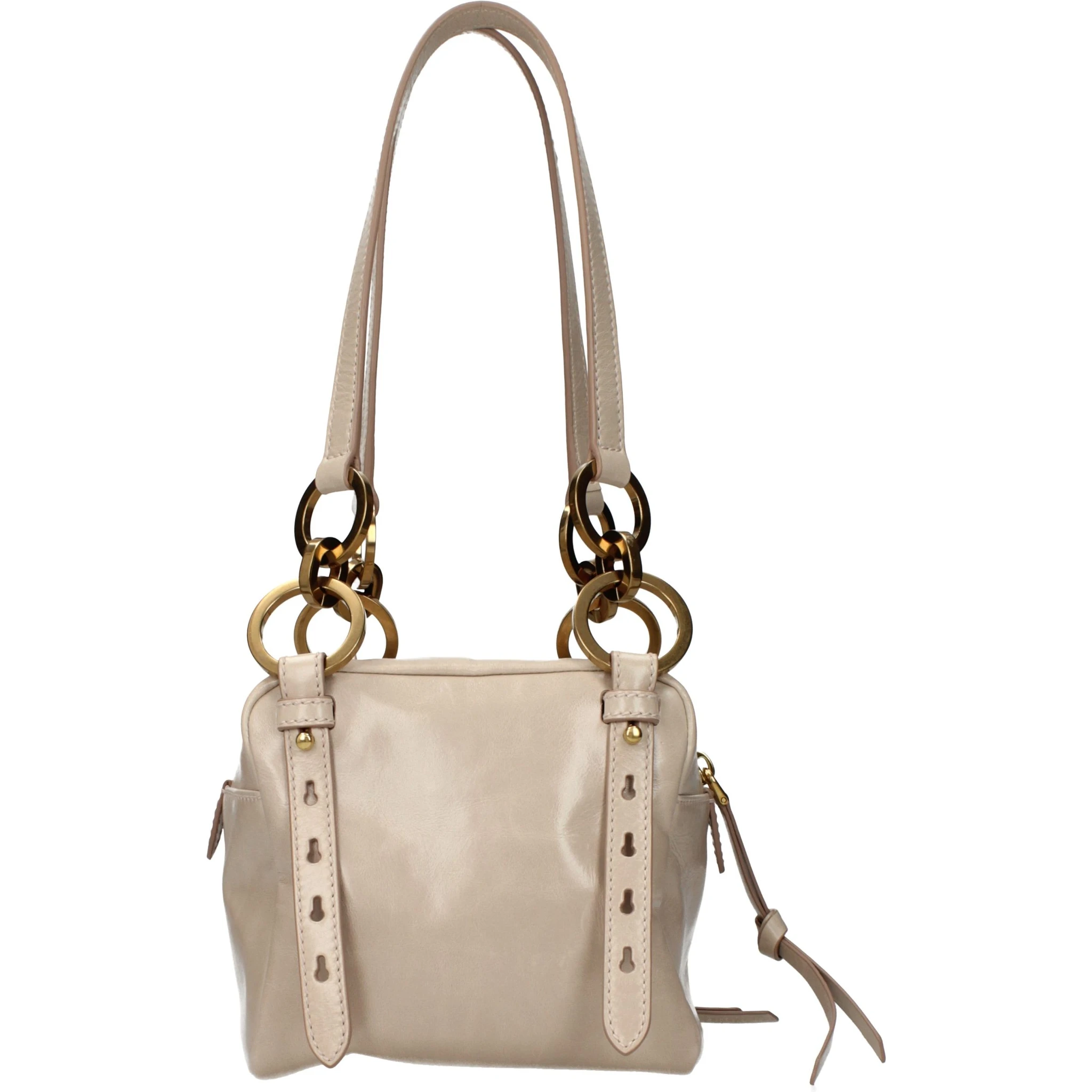 Pink Leather Shoulder Bag