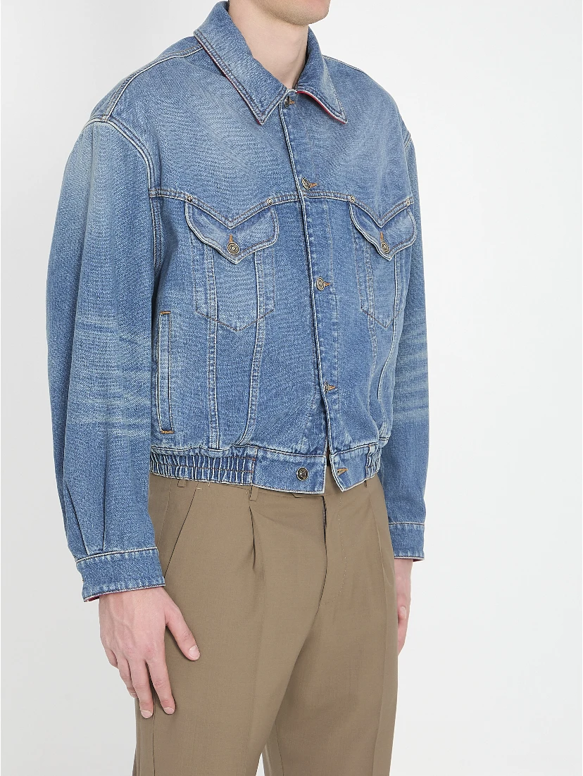 Cotton denim blouson