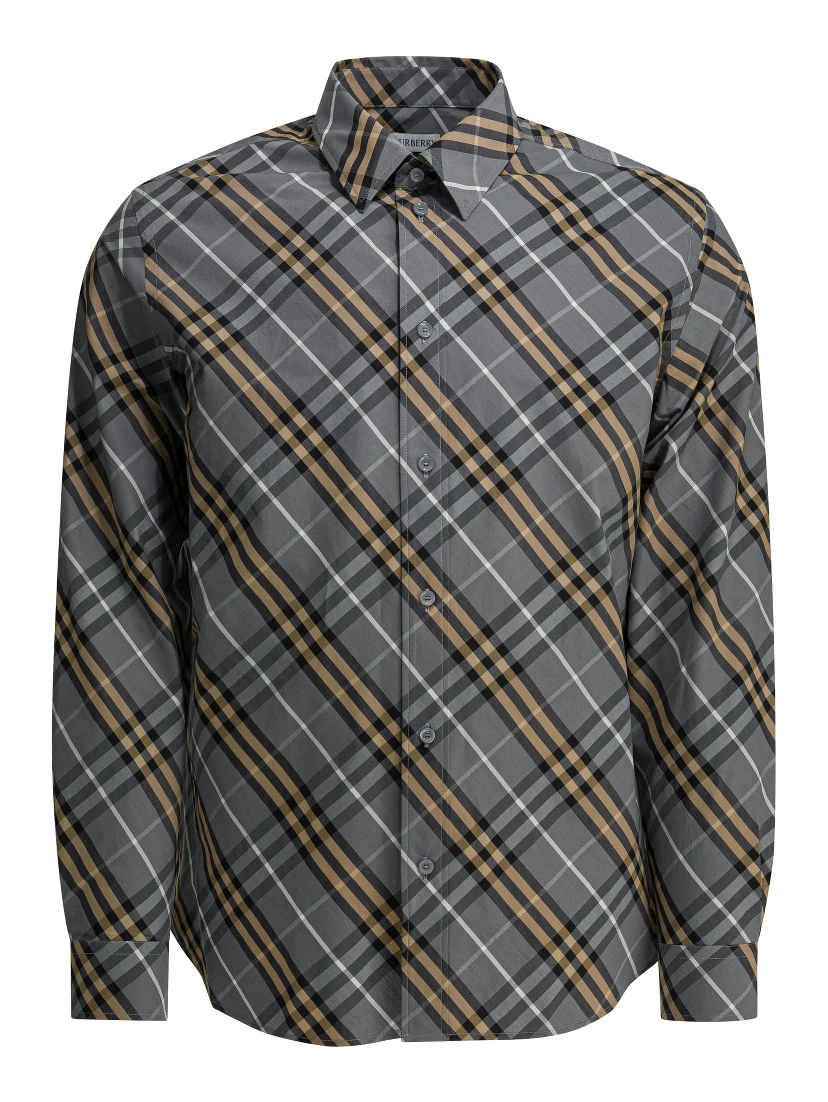 Cotton shirt check