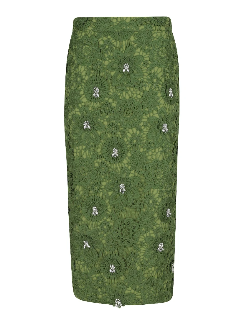 JOURGET LACE PENCIL SKIRT