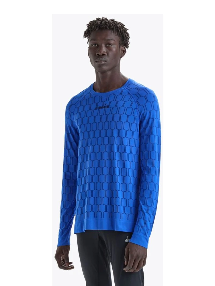 Blue Polyamide Long Sleeve T-Shirt
