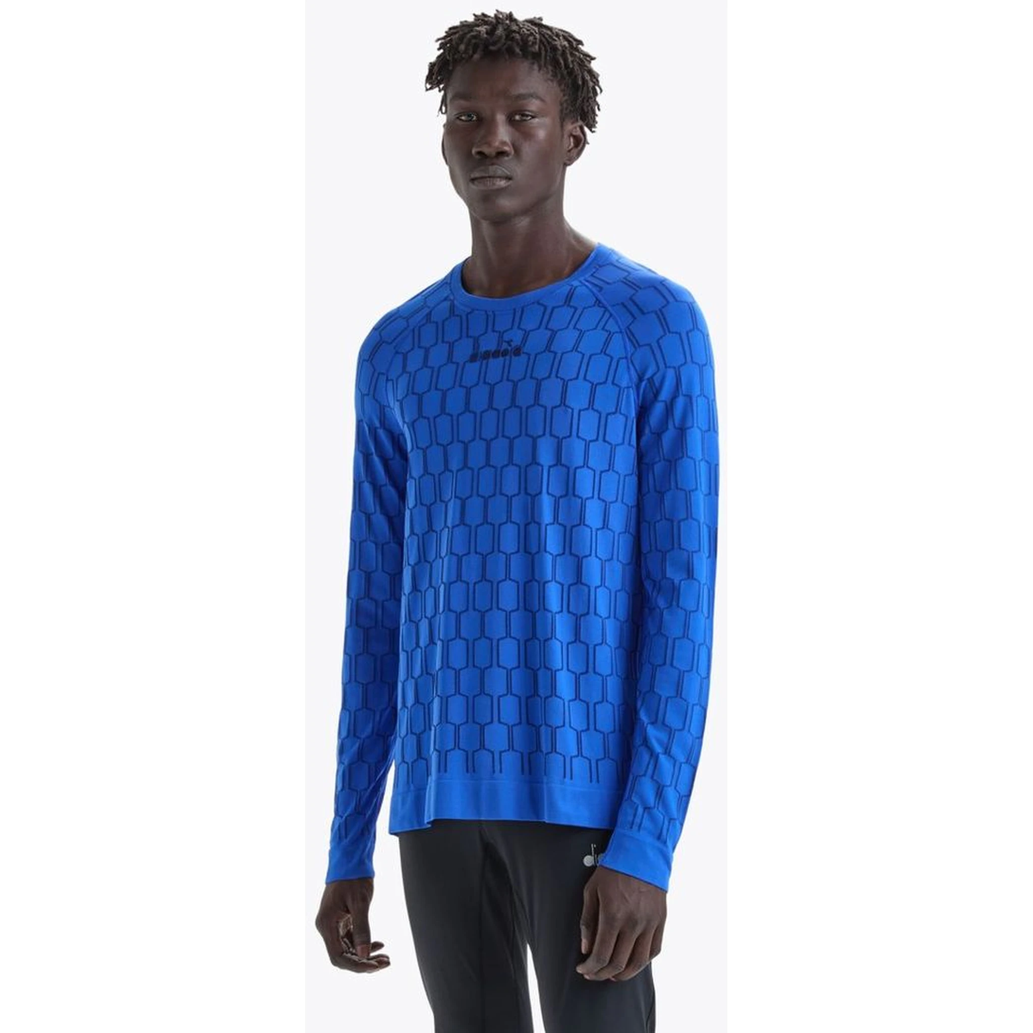 Blue Polyamide Long Sleeve T-Shirt