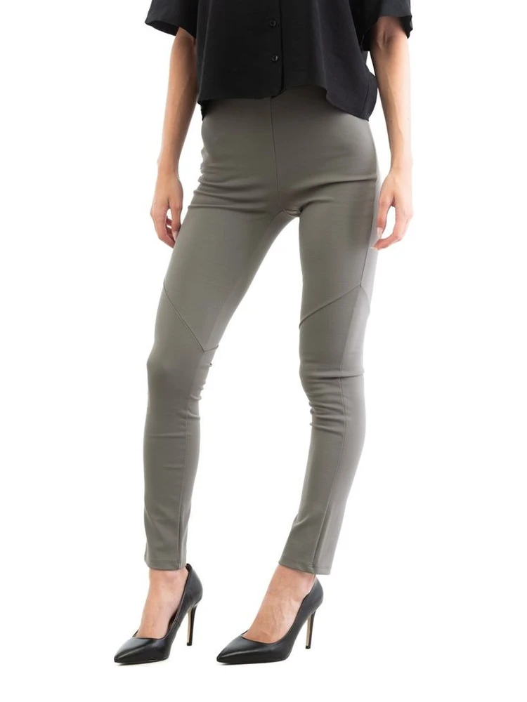 Gray Viscose Skinny Pants