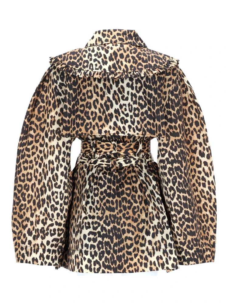 SHORT TRENCH COAT WITH LEOPARD PRINT alternative