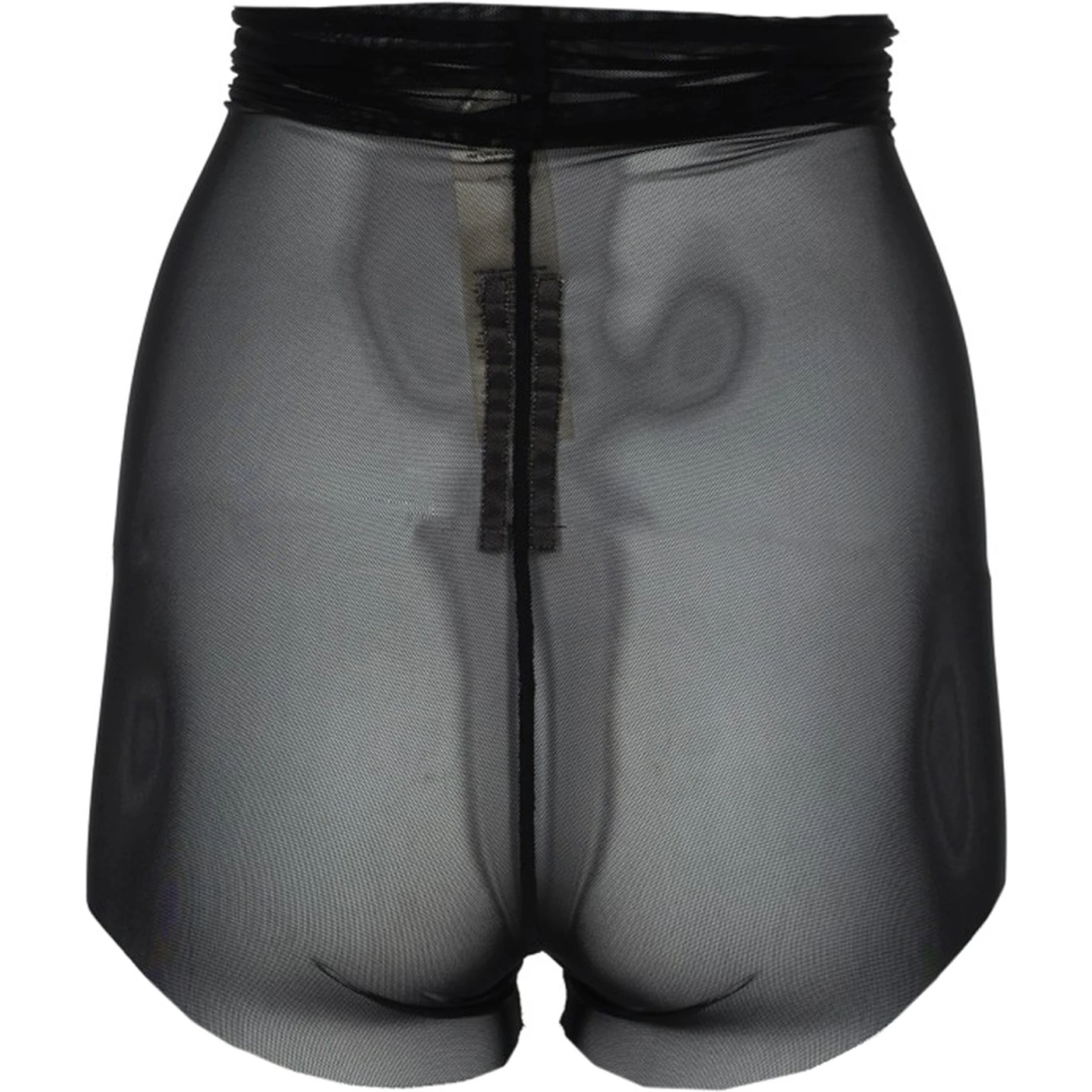 SEMI-TRANSPARENT HIGH-WAISTED SHORTS