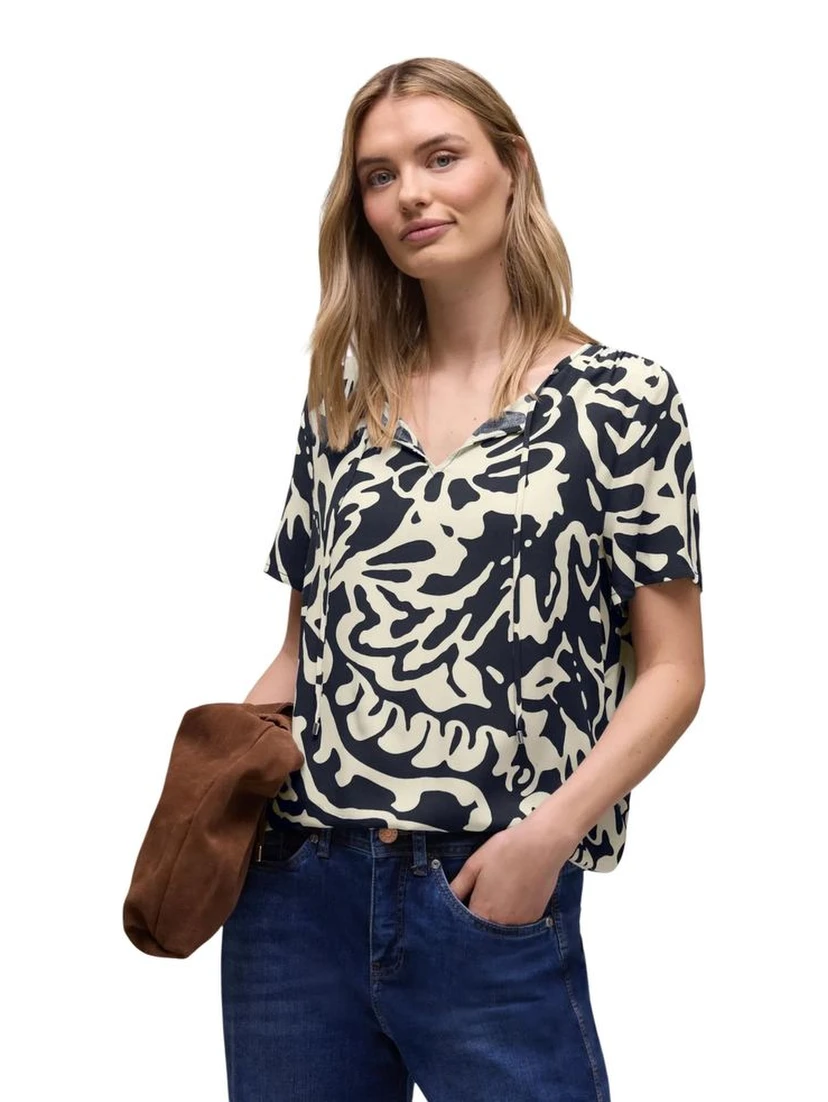 Blue Viscose Blouse