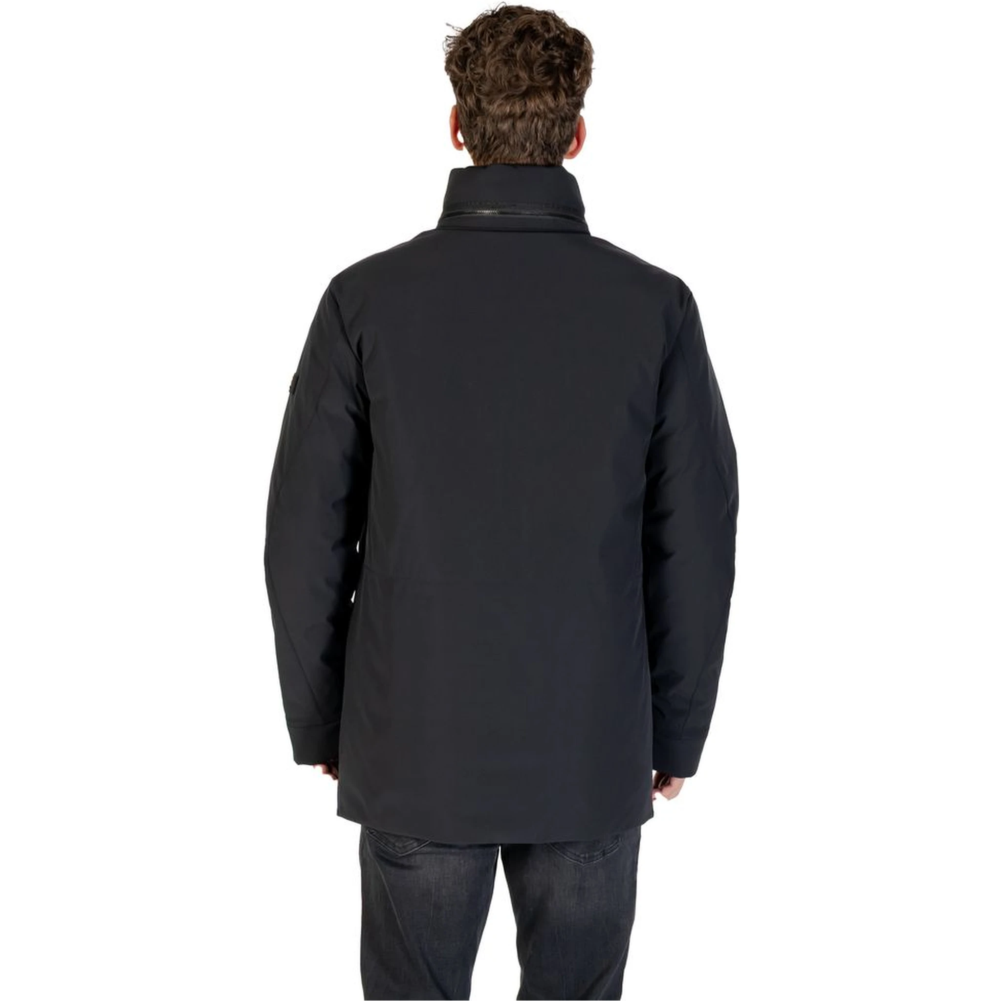 Black Polyester Parka