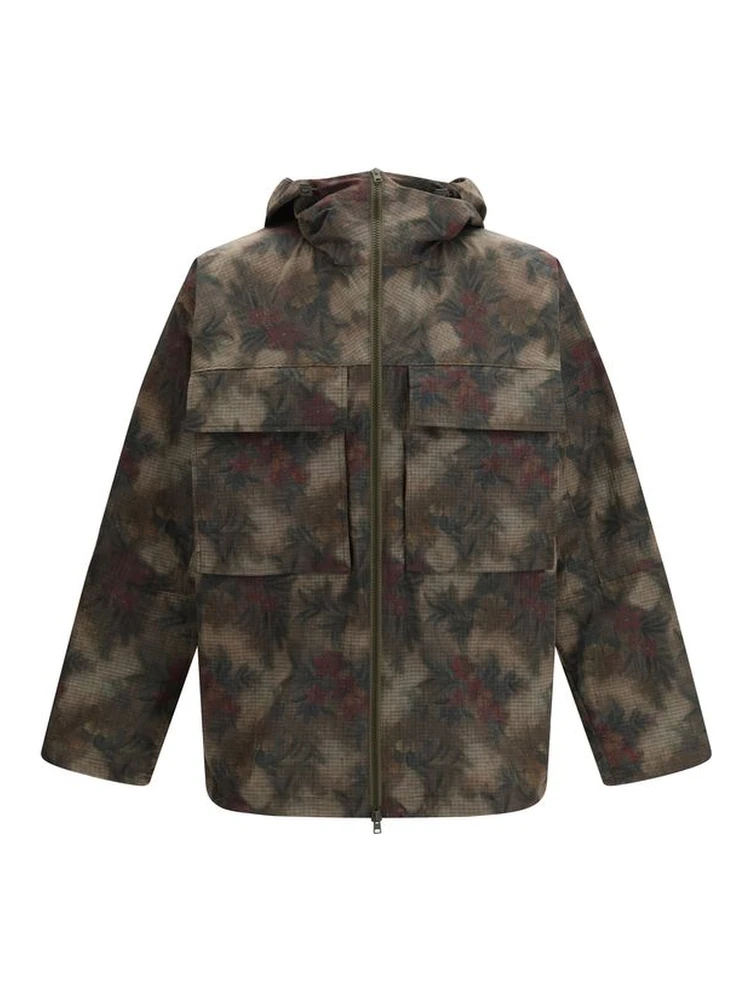 Bicolor Nylon Trench Coat