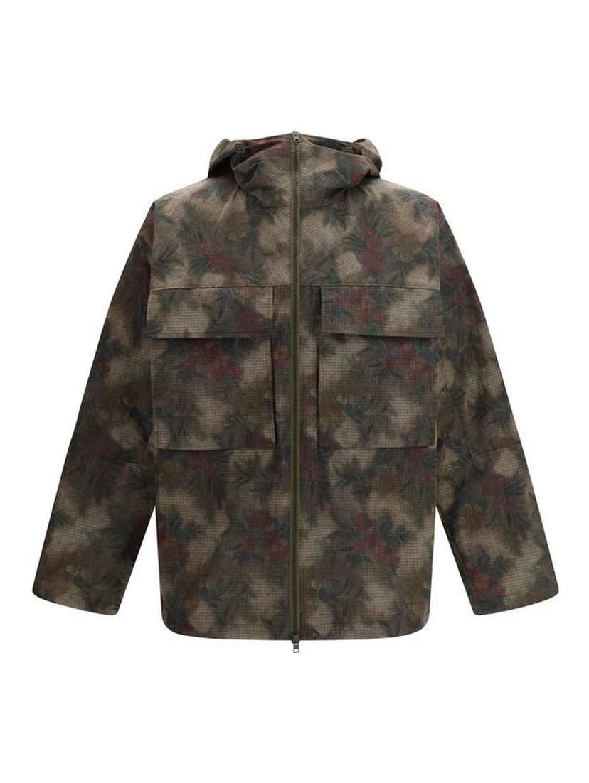 Bicolor Nylon Trench Coat