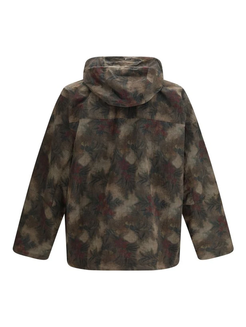 Bicolor Nylon Trench Coat
