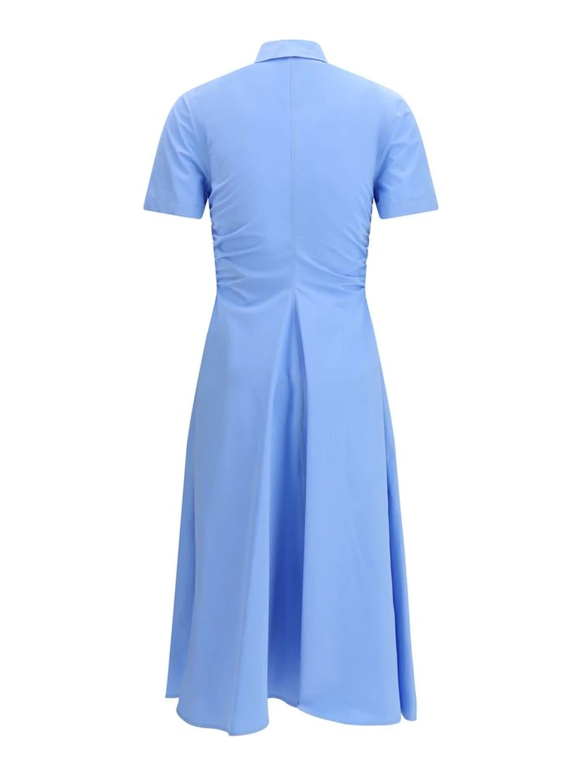 Blue Cotton Casual Dress