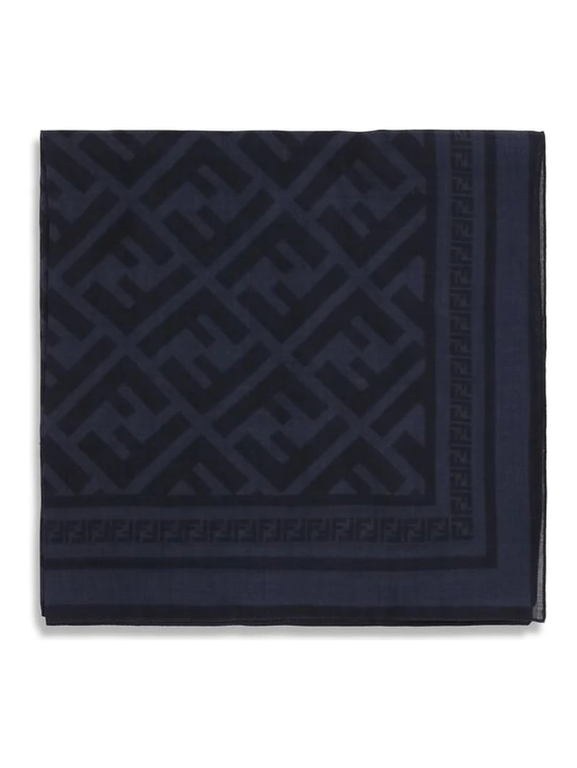 Blue Fleece Wool Scarf