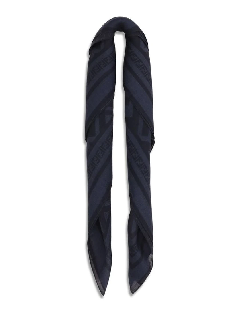 Blue Fleece Wool Scarf