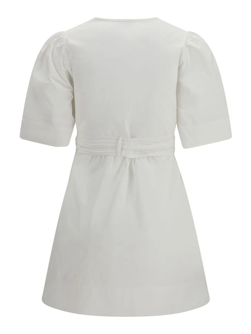 White Cotton Casual Dress