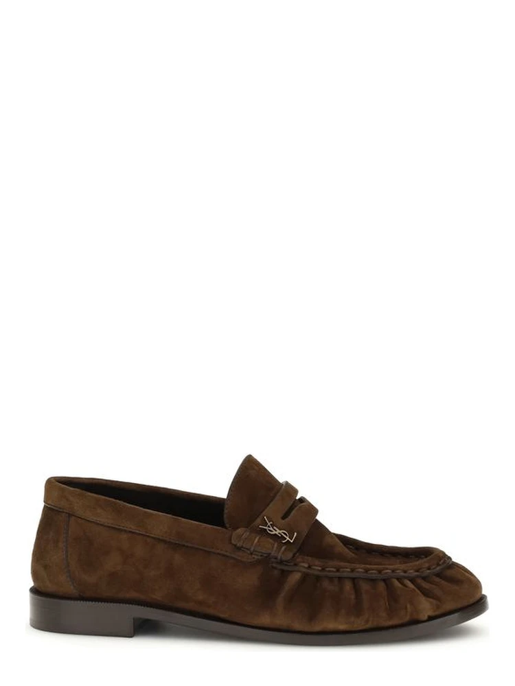 Brown Calf Leather Bos Taurus Slip-On Loafers