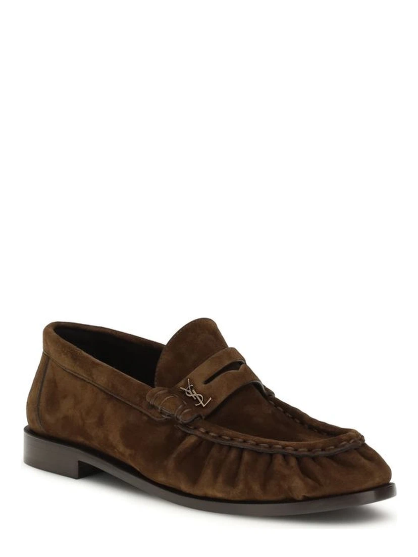Brown Calf Leather Bos Taurus Slip-On Loafers