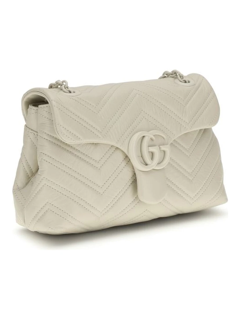 Beige Calf Leather Bos Taurus Handbag