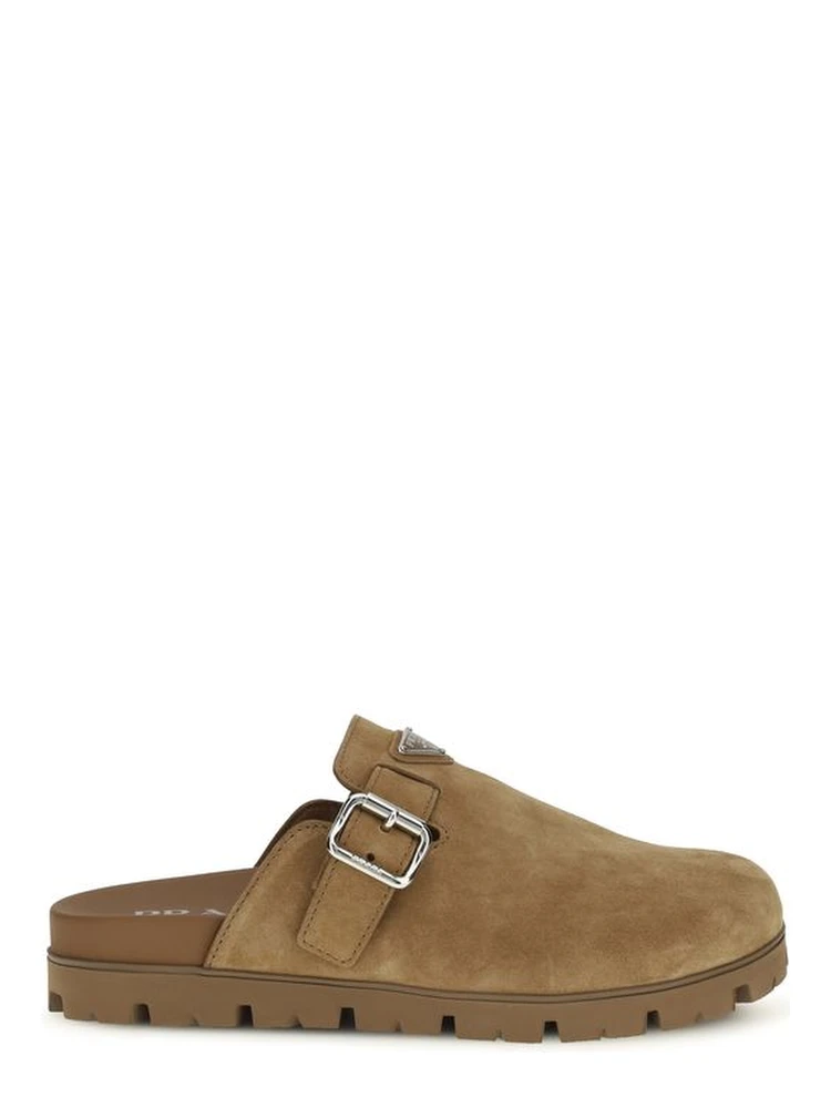 Beige Calf Leather Bos Taurus Mules