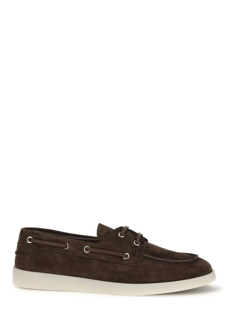 Brown Calf Leather Bos Taurus Slip-On Loafers