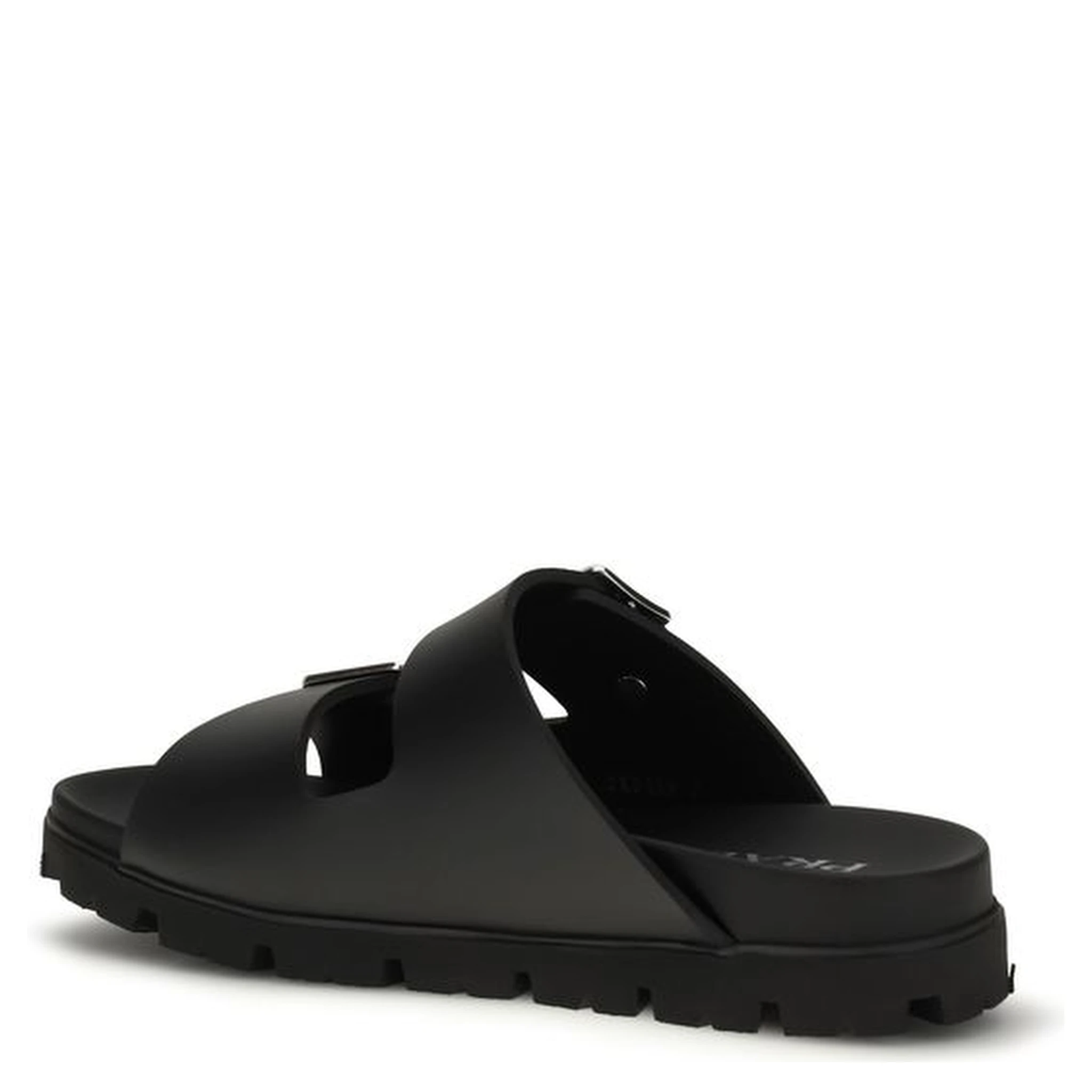 Black Calf Leather Bos Taurus Sandals