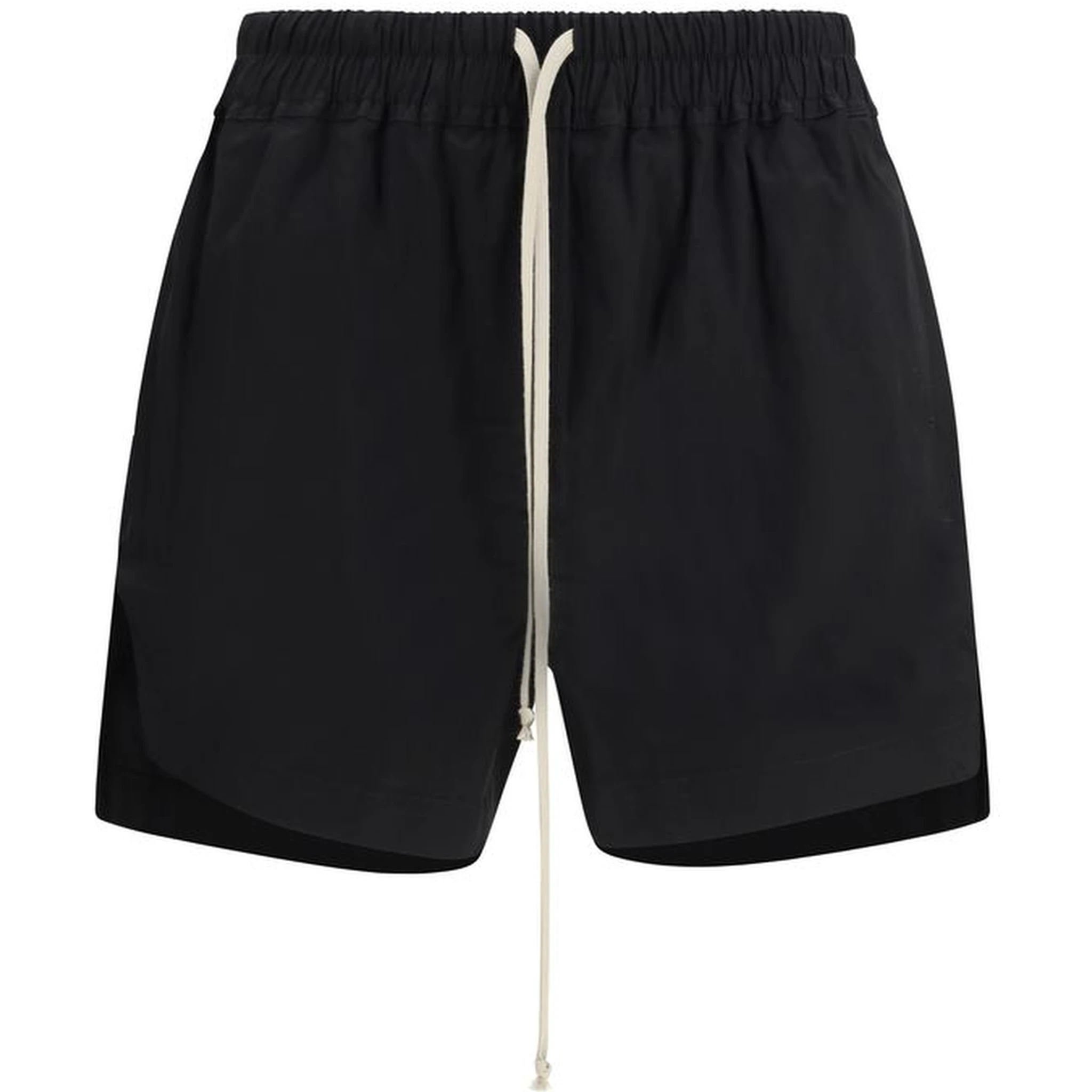 Black Cotton Bermuda Shorts
