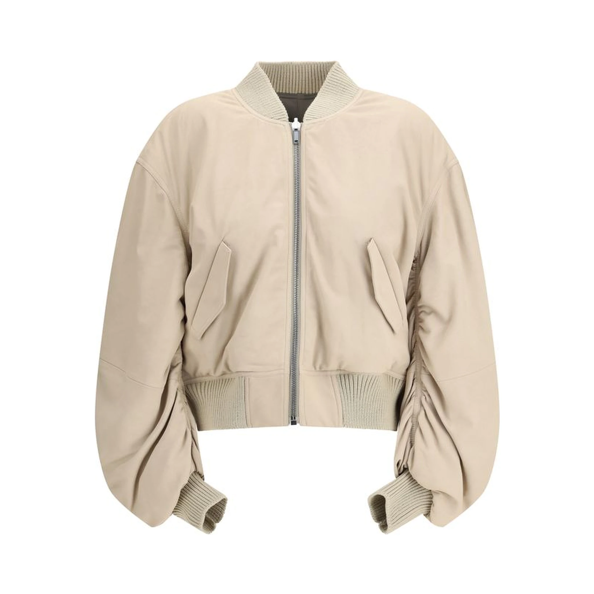 Beige Leather Jacket