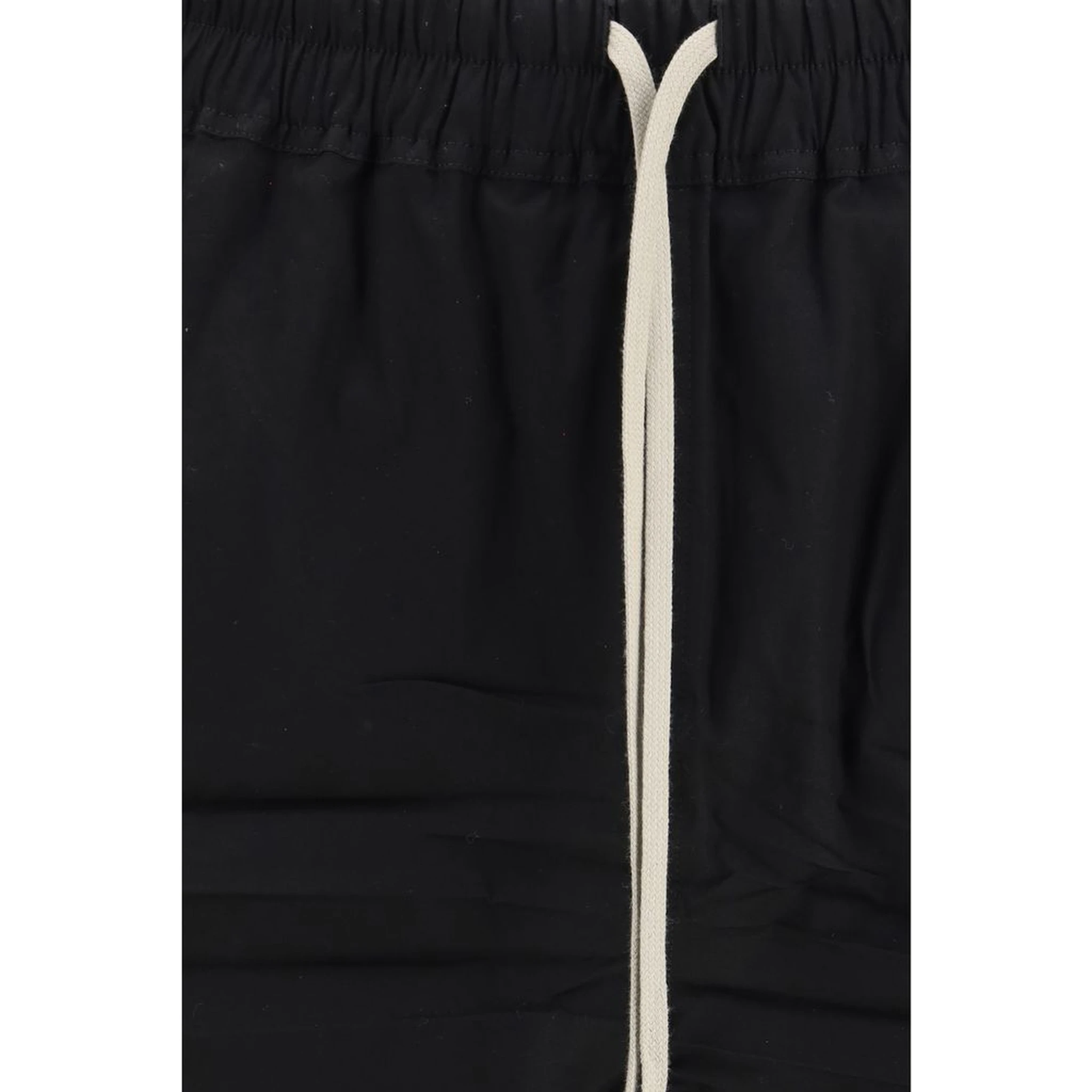 Black Cotton Bermuda Shorts