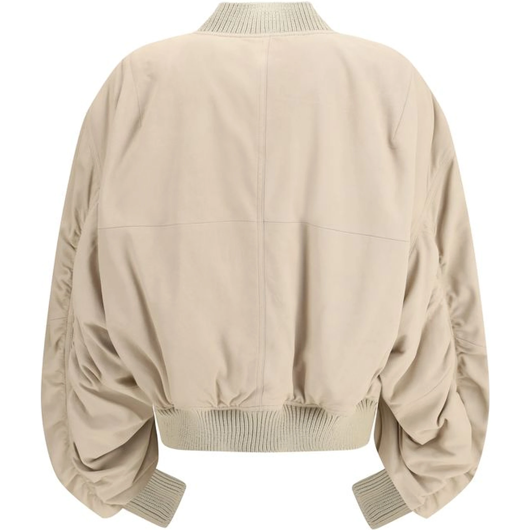 Beige Leather Jacket