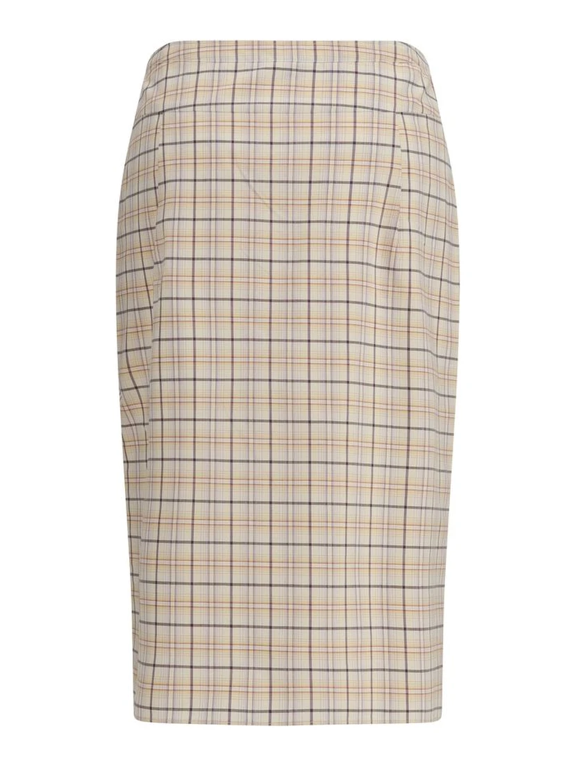 Multicolor Cotton Midi Skirt