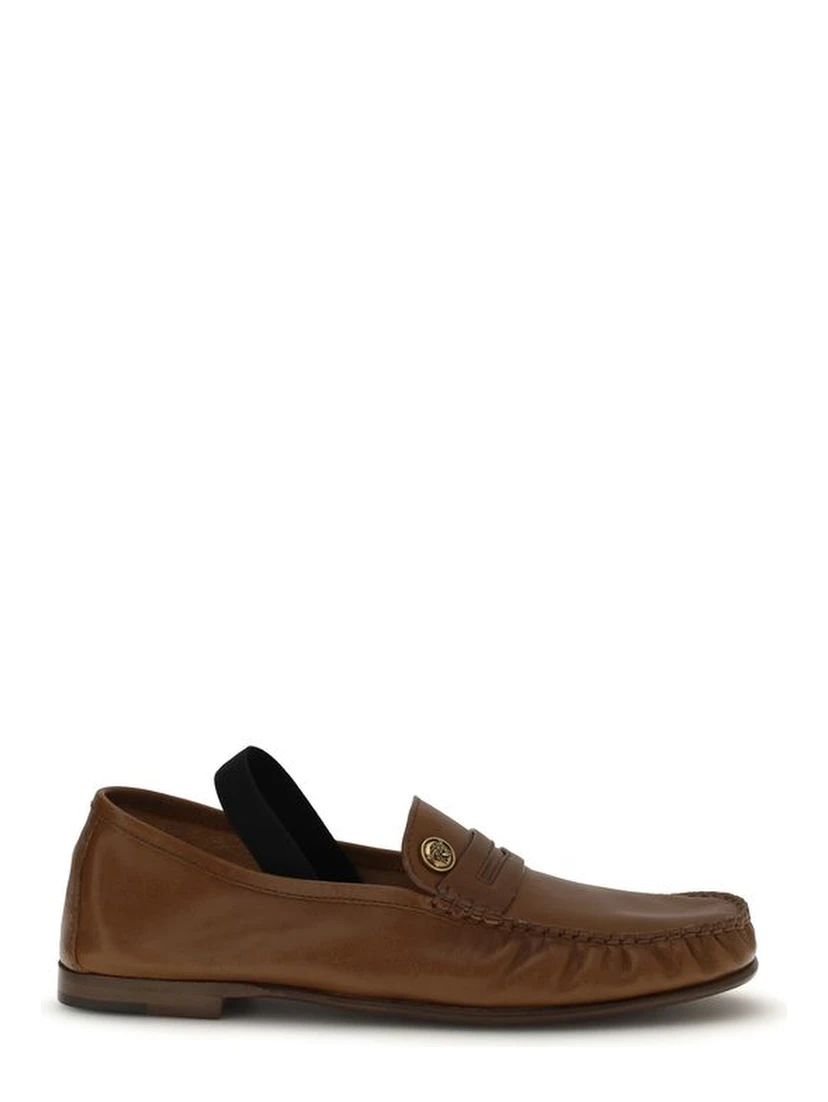 Brown Lamb Ovis Aries Aries Slip-On Loafers