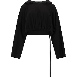 T-SHIRT "CROPPED" CON CAPPUCCIO