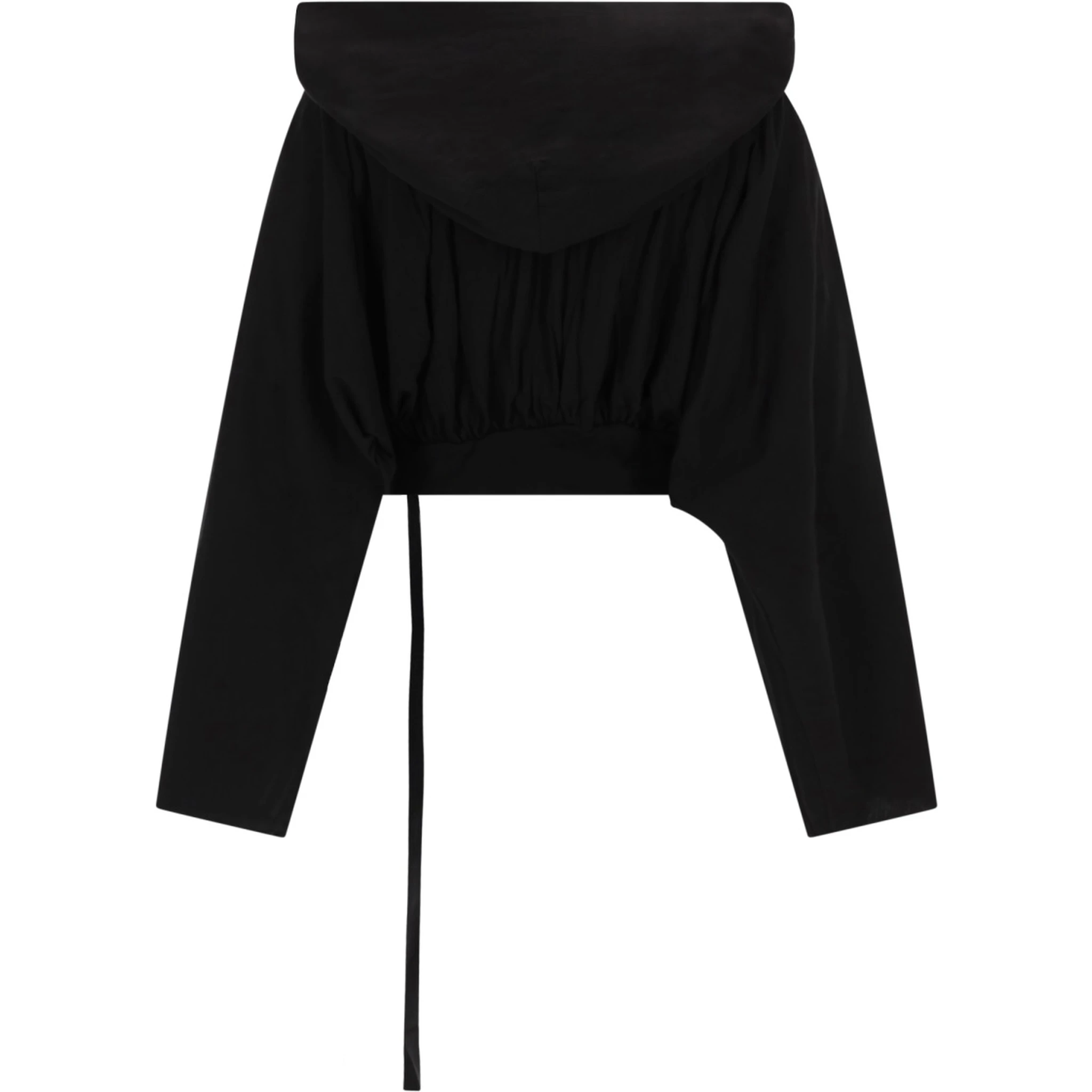 T-SHIRT "CROPPED" CON CAPPUCCIO