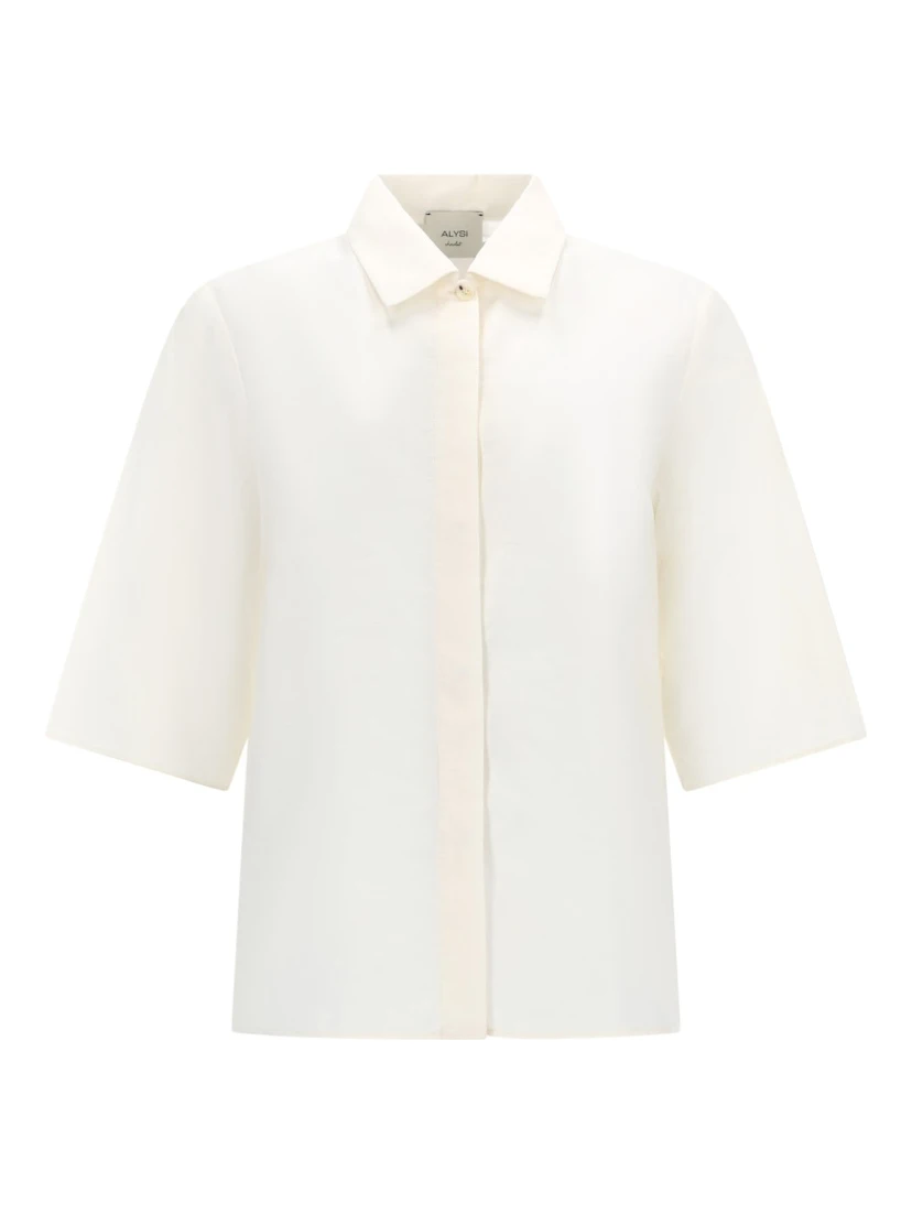 CAMICIA CROPPED IN SETA