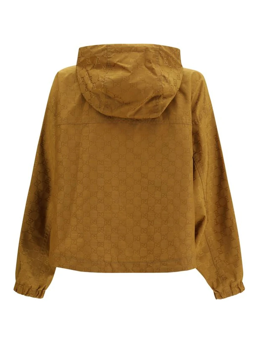 Beige Nylon Shell Jacket