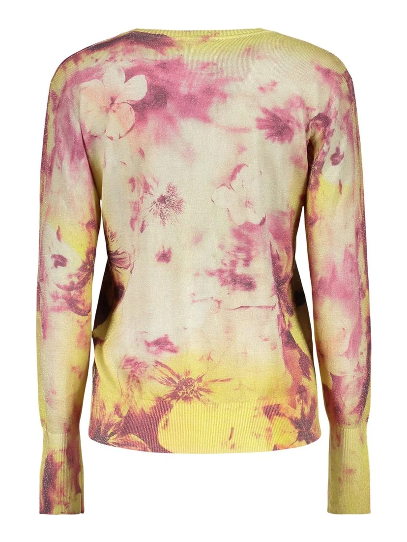 Yellow Viscose Women Sweater