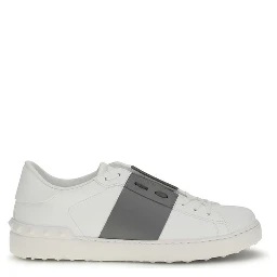 White Calf Leather Bos Taurus Low Top Sneakers