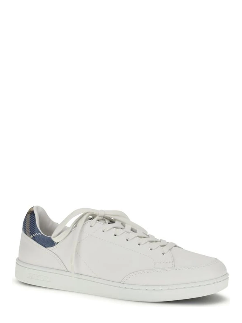 White Calf Leather Bos Taurus Low Top Sneakers