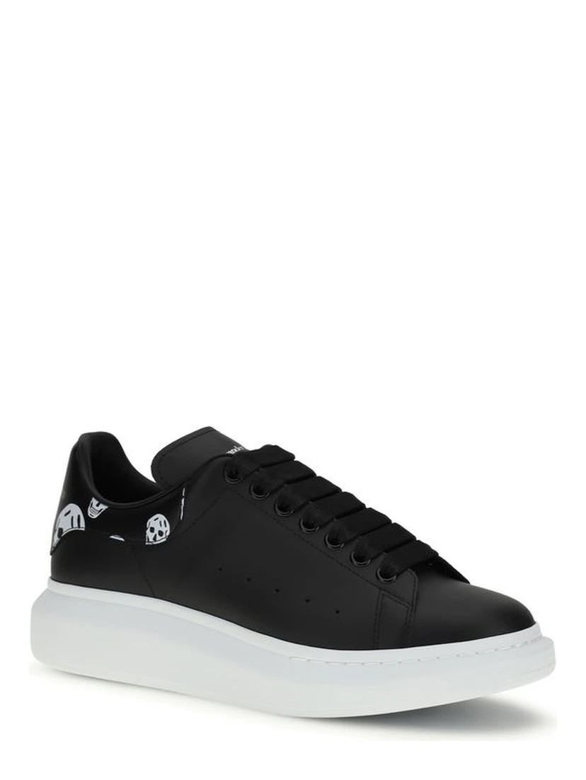 Black Calf Leather Bos Taurus Chunky Sneakers