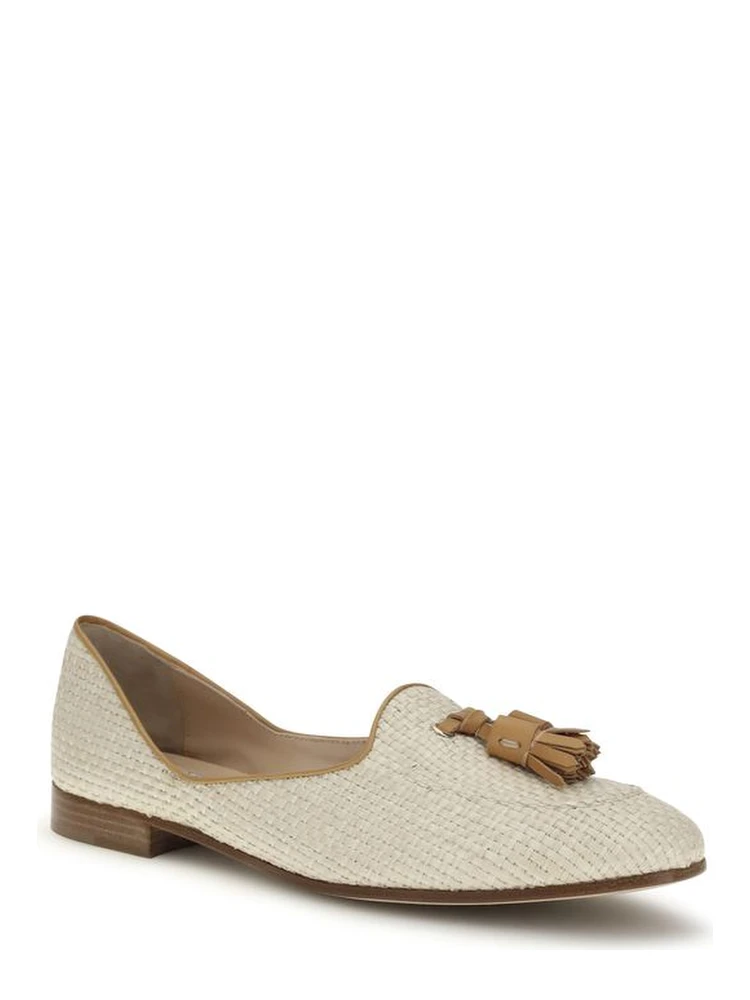 Beige Raffia Slip-On Loafers alternative