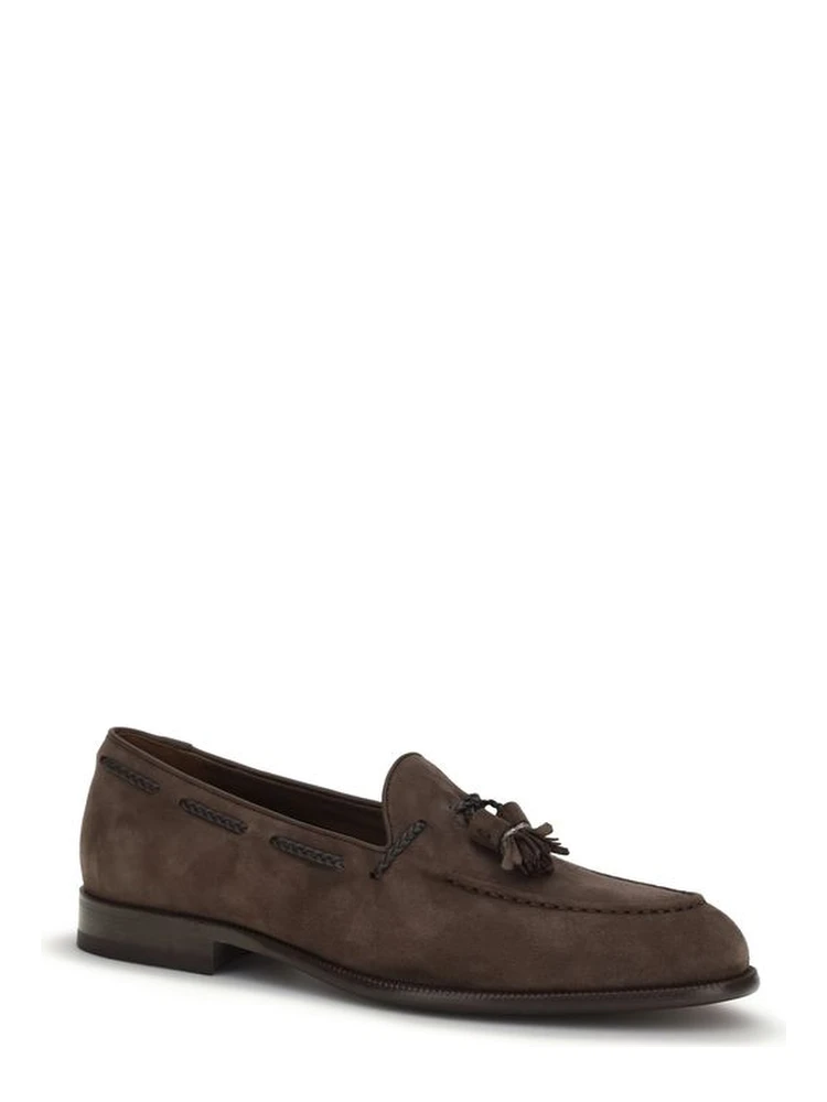 Brown Calf Leather Bos Taurus Slip-On Loafers alternative
