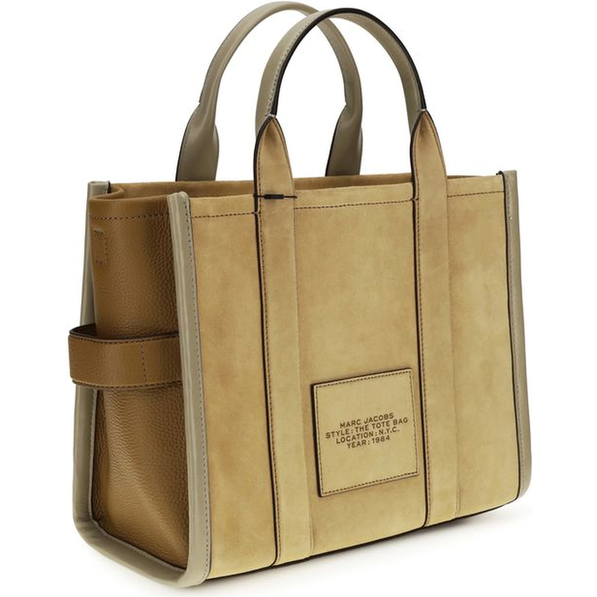 Beige Calf Leather Bos Taurus Shoulder Bag