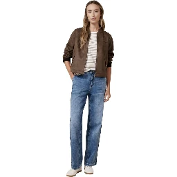 Brown Polyester Bomber