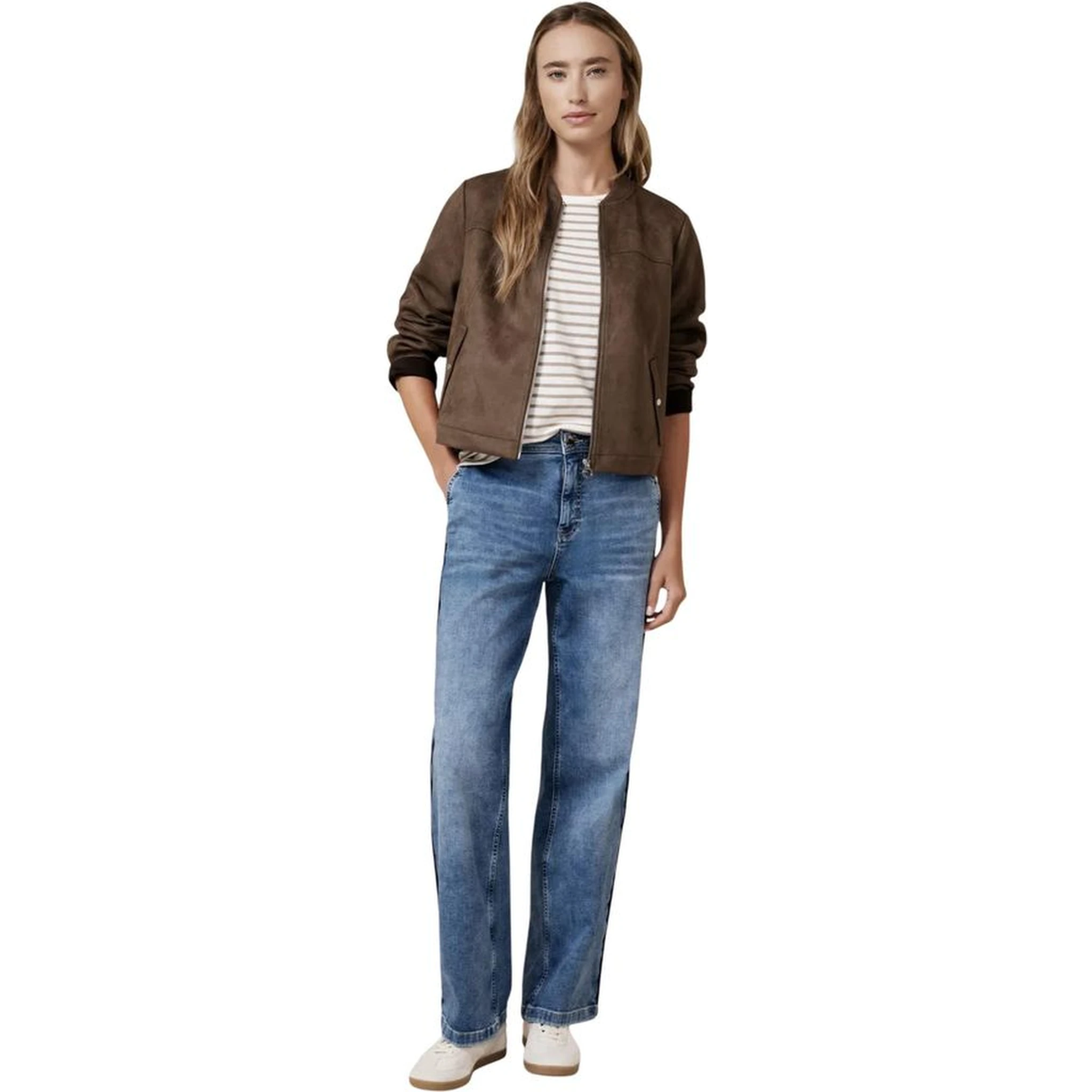 Brown Polyester Bomber