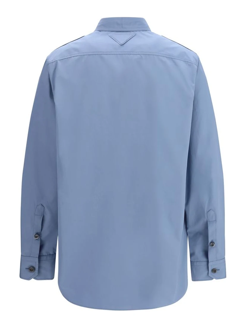 Blue Cotton Dress Shirt