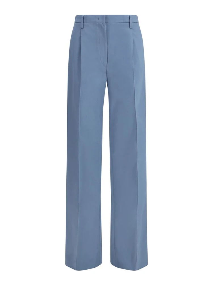 Blue Cotton Chino Pants