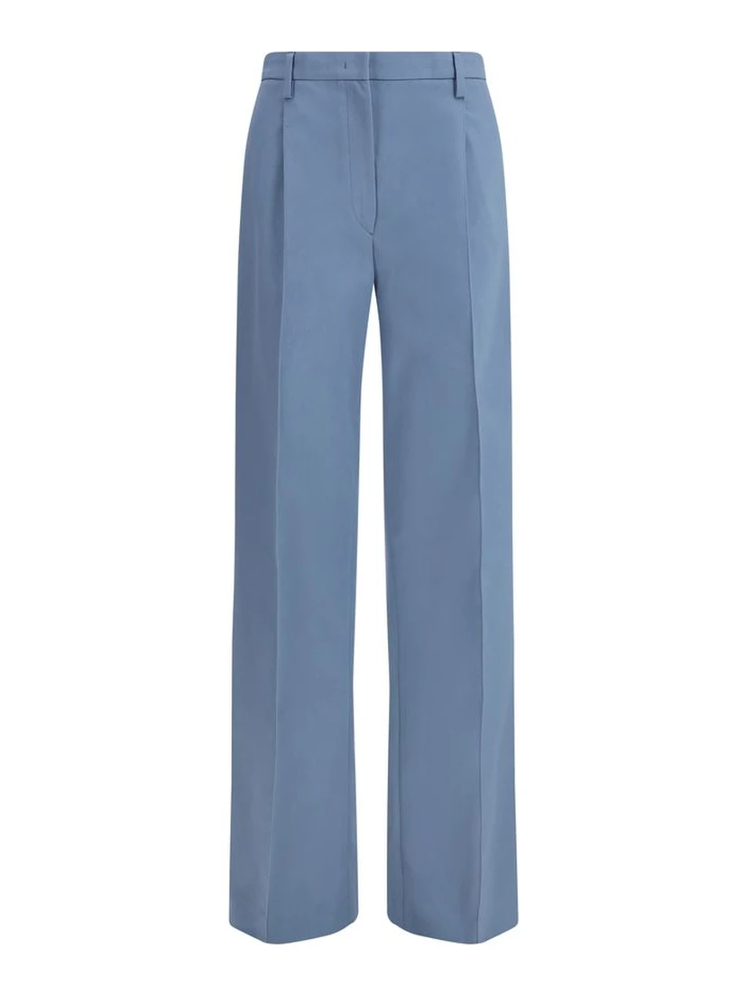 Blue Cotton Chino Pants