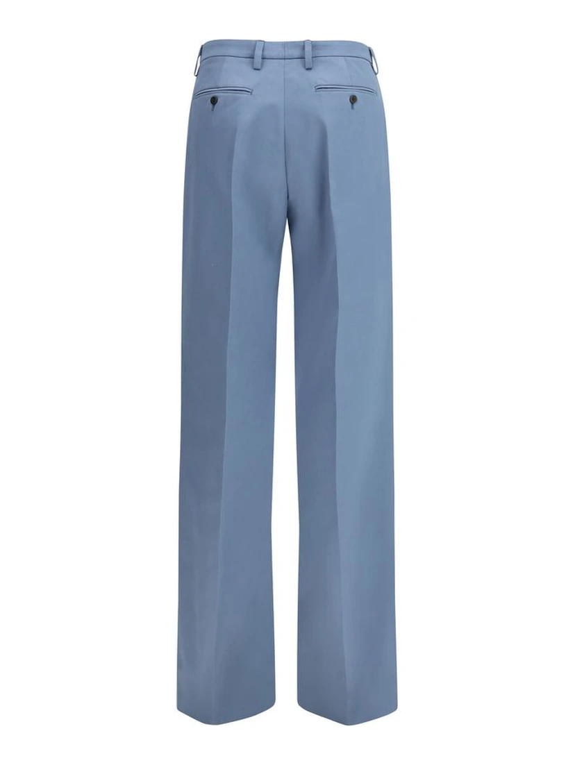 Blue Cotton Chino Pants