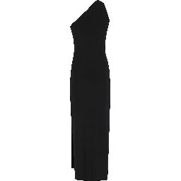 ONE SHOULDER LONG DRESS W SIDE SLIT