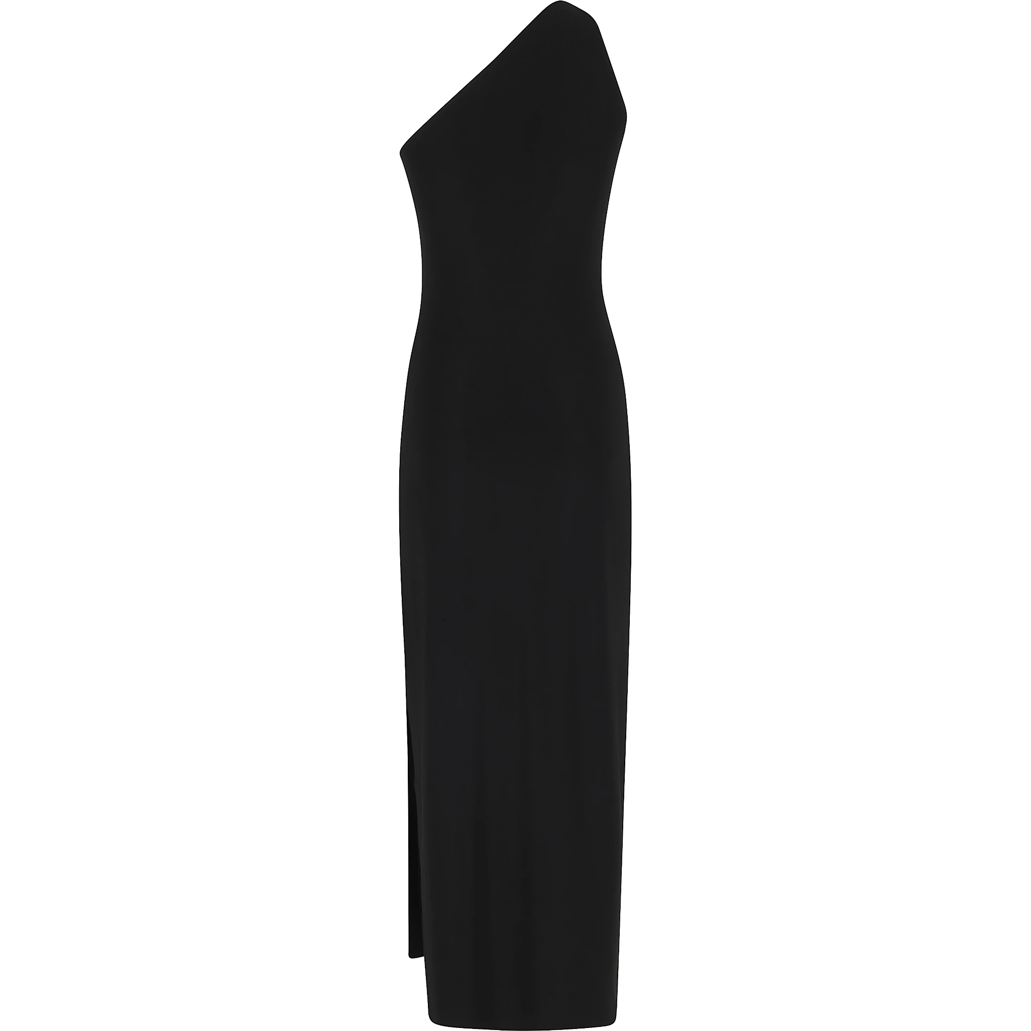 ONE SHOULDER LONG DRESS W SIDE SLIT